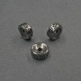 Findings Bead Insert, Silver-Tone Metal, Diameter 8x4mm+- Hole Diameter 2mm+