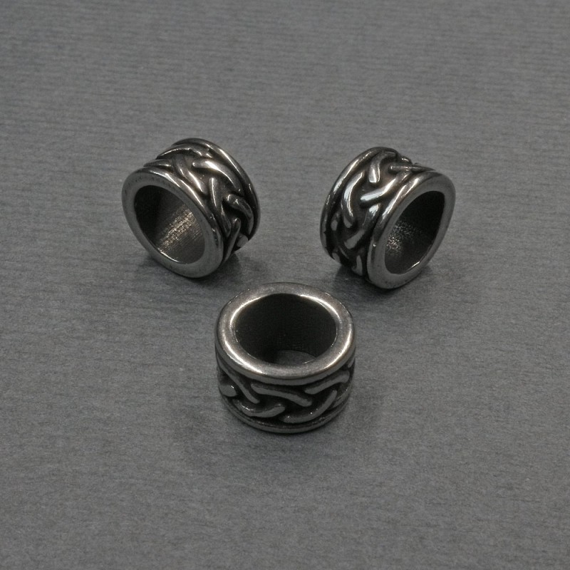 Findings Bead Insert, Silver-Tone Metal, Diameter 9x5mm+- Hole Diameter 6mm+