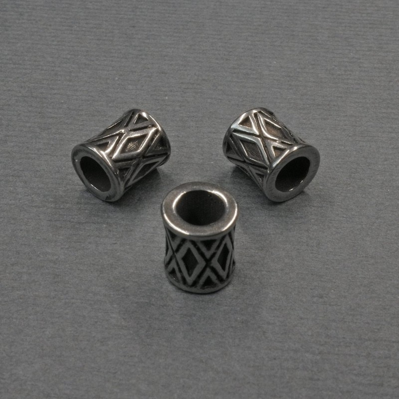 Findings Bead Insert, Silver-Tone Metal, Diameter 7x8mm+- Hole Diameter 4.5mm+