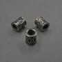Findings Bead Insert, Silver-Tone Metal, Diameter 7x8mm+- Hole Diameter 4.5mm+