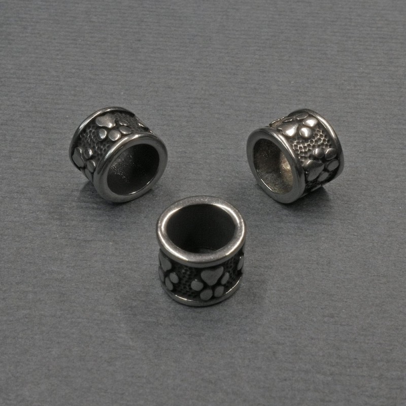 Findings Bead Insert, Silver-Tone Metal, Diameter 8x6mm+- Hole Diameter 6mm+