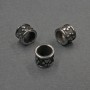 Findings Bead Insert, Silver-Tone Metal, Diameter 8x6mm+- Hole Diameter 6mm+