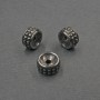 Findings Bead Insert, Silver-Tone Metal, Diameter 9x5mm+- Hole Diameter 2mm+