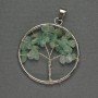 Tree of Life Jade Pendant, Natural Stone, diameter 36mm+-, length 47mm+