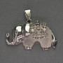 Elephant Pendant Rock Crystal 39x34mm+- silver-tone metal