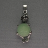 Skeleton Jade Ball Pendant, 16mm+/- Diameter, 20x50mm+
