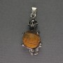 Skeleton Tiger's Eye Ball Pendant, 16mm+/- Diameter, 20x50mm+