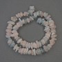 Morganite Beads Tumbled, Diameter 8-12x3-5mm+/- on Nylon Thread, Length 42cm+