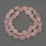 Rose Quartz Tumbled Beads, 12x10mm+- on a Strand, Length 38cm+