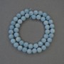 Aquamarine Smooth Round Beads, 8mm+- on a Strand, Length 38cm+