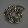 Pyrite Chip Beads, 6-9x3-6mm+- on Fishing Line, Length 76cm+