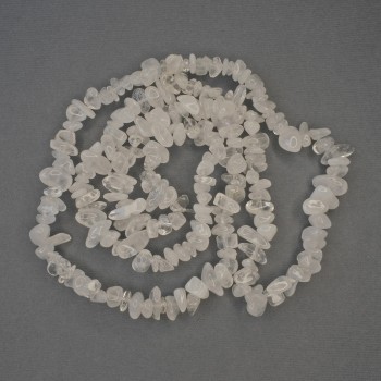 Beads Rock Crystal Chips 5-14x3-6mm+/- on fishing line, length 76cm+