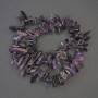 Beads Amethyst Chips 14-20x3-6mm+/- on fishing line, length 40cm+