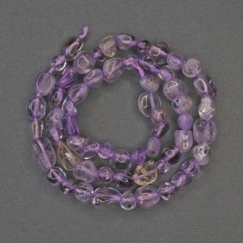 Beads on Thread Ametrine Tumbled, diameter 6-10x5-8mm, length 40cm+
