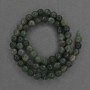 Green Jasper Beads, Faceted Round, Diameter 6mm+/- on a Strand, Length 36cm+