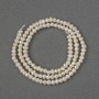 Natural River Pearl Beads 3x4mm+-, length 35cm+- on a thread