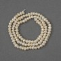 Natural River Pearl Beads 3x4-4.5mm+-, length 34cm+- on a thread