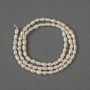 Natural River Pearl Beads 4x3mm+-, length 34cm+- on a thread