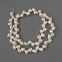 Natural Oval River Pearl Beads, 8x6mm+/-, Length 38cm+/- on Thread
