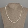 Natural River Pearl Necklace, 7x6mm+/-, Length 45cm+/- with Clasp