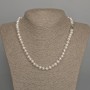 Natural River Pearl Necklace, 8x6-6.5mm+/-, Length 46cm+/- with Clasp