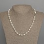 Necklace of Natural Oval River Pearls, Diameter 9-10x8mm+/-, Length 46cm+/- with Clasp