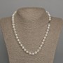 Necklace of Natural Oval River Pearls, Diameter 10x8mm+/-, Length 46cm+/- with Clasp