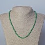 Malachite (Pressed) Smooth Round Bead Necklace, diameter 4mm+-, length 45-47cm+