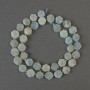 Aquamarine Honeycomb Beads, Diameter 8.5mm+/- with 3mm+/- Seed Beads, Length 40cm+/- on String