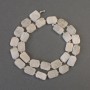 Adularia Cut Rectangle Beads, diameter 10-12x9mm+- with 3mm+- seed beads, length 39cm+- on a thread