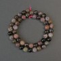 Tourmaline Smooth Round Beads, diameter 8mm+-, length 39cm+- on a thread