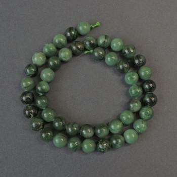 Emerald Smooth Round Beads, Diameter 8.5mm+/-, Length 39cm+/- on String