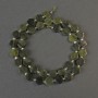 Canadian Jadeite Honeycomb Beads, diameter 8mm+- with 3mm+- seed beads, length 40cm+- on a thread