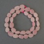 Rose Quartz Tumbled Beads, diameter 10-12x10mm+-, length 40cm+- on a strand