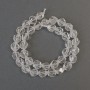 Rock Crystal Faceted Beads, Diameter 9x8mm+/-, Length 38cm+/- on String