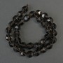 Smoky Quartz Faceted Beads, diameter 12x10mm+-, length 38cm+- on a thread