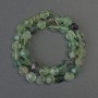 Fluorite Polygon Beads, diameter 10x8mm+-, length 37cm+- on a strand