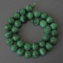 Malachite Smooth Round Beads, Diameter 12mm+/-, Length 39cm+/- on String