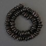 Garnet Tumbled Beads, Diameter 10-12x5-6mm+/-, Length 39cm+/- on Fishing Line