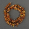 Amber Chip Beads, Diameter 9-14x3mm+/-, Length 39cm+/- on Fishing Line