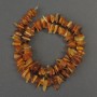 Amber Chip Beads, Diameter 9-14x3mm+/-, Length 39cm+/- on Fishing Line