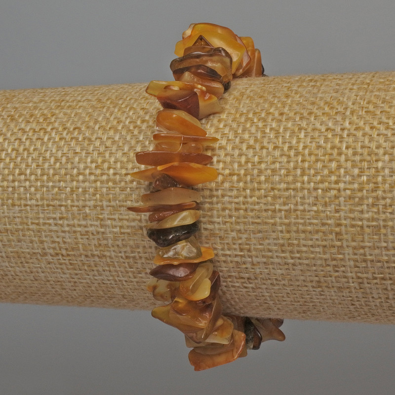 Amber Chip Bracelet, diameter 9-14x3mm+-, length 18cm+- stretch