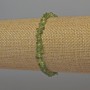 Chrysolite Chip Bracelet, diameter 5x3mm+-, length 18cm+- stretch