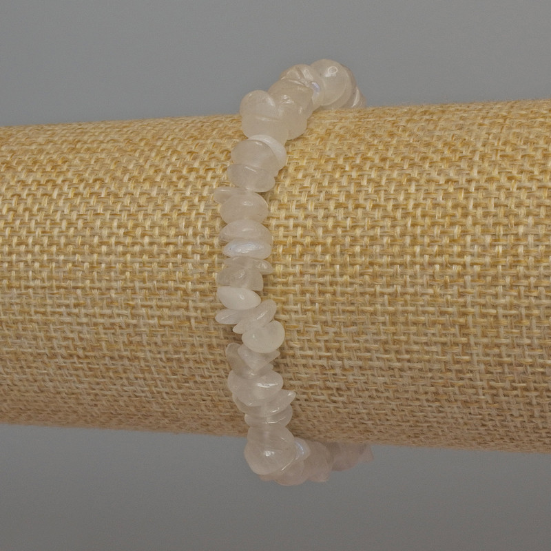 Adularia Chip Bracelet, diameter 7x2mm+-, length 18cm+- stretch