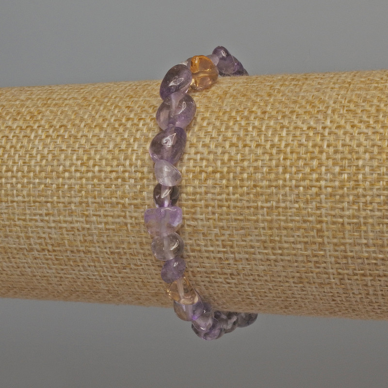Ametrine Tumbled Bracelet, diameter 7-9x7mm+-, length 18cm+- stretch