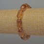 Citrine Faceted Cylinder Bracelet, diameter 14x9mm+- with 4mm+- seed beads, length 18cm+- stretch