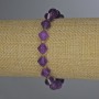 Sugilite Faceted Rhombus Bracelet, 8x8mm Diameter +/- with 3mm Beads +/-, 18cm Length +/- Stretch