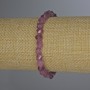 Faceted Rubellite Tourmaline Rhombus Bracelet, diameter 6x5mm+, length 18cm+/- stretch