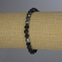 Agate Bracelet, Faceted Rhombus, Diameter 6x5mm+-, Length 18cm+- Stretch