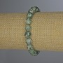 Moss Agate Bracelet, Faceted Round Beads, Diameter 8mm+-, Length 18cm+- Stretch